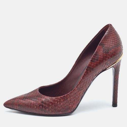 Louis Vuitton Burgundy Python Leather Slip On Pumps Size 34.5 - Louis Vuitton - Modalova