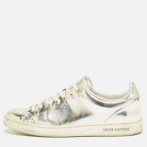 Louis Vuitton Silver Foil Leather Frontrow Low Top Sneakers Size 38 - Louis Vuitton - Modalova