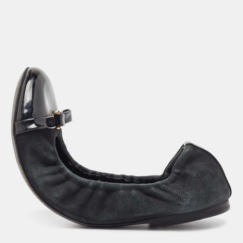 Louis Vuitton Black Suede and Patent Leather Scrunch Ballet Flats Size 37 - Louis Vuitton - Modalova