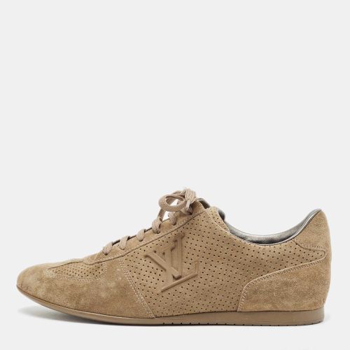 Louis Vuitton Beige Perforated Suede Low Top Sneakers Size 38 - Louis Vuitton - Modalova