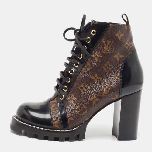 Louis Vuitton Brown Monogram Canvas and Patent Leather Star Trail Ankle Boots Size 40 - Louis Vuitton - Modalova