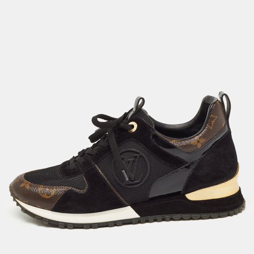 Louis Vuitton Brown/Black Monogram Canvas and Suede Run Away Sneakers Size 39 - Louis Vuitton - Modalova