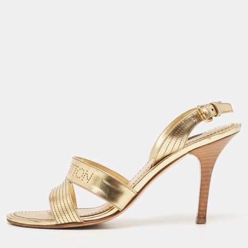 Louis Vuitton Metallic Gold Leather Slingback Sandals Size 36 - Louis Vuitton - Modalova