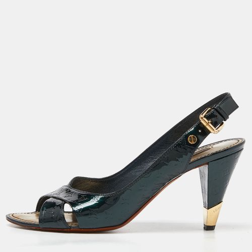 Louis Vuitton Dark Green Monogram Vernis Patent Slingback Pumps Size 38.5 - Louis Vuitton - Modalova