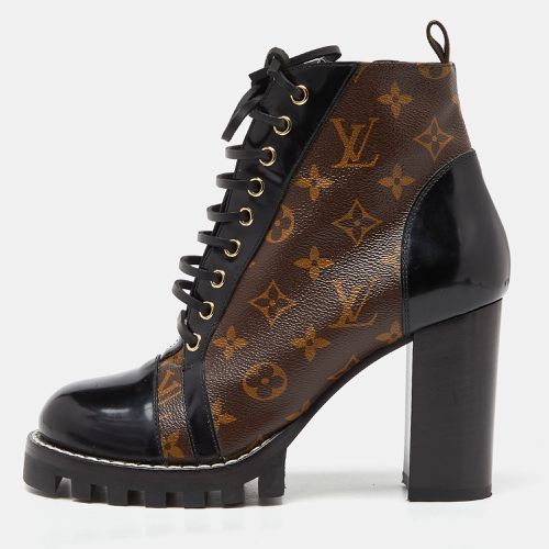 Louis Vuitton Brown/Black Monogram Canvas And Patent Leather Star Trail Ankle Boot Size 40 - Louis Vuitton - Modalova