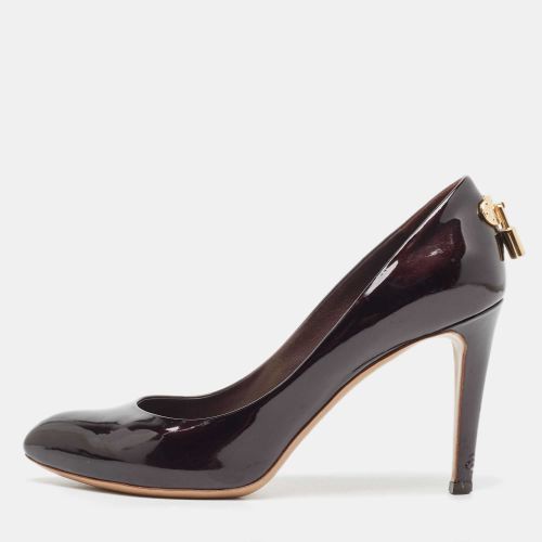 Louis Vuitton Dark Burgundy Patent Leather Lock It Pumps Size 37 - Louis Vuitton - Modalova