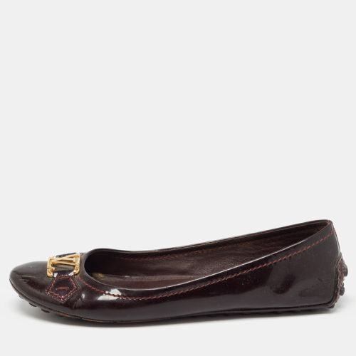 Louis Vuitton Burgundy Patent Leather Oxford Ballet Flats Size 36.5 - Louis Vuitton - Modalova