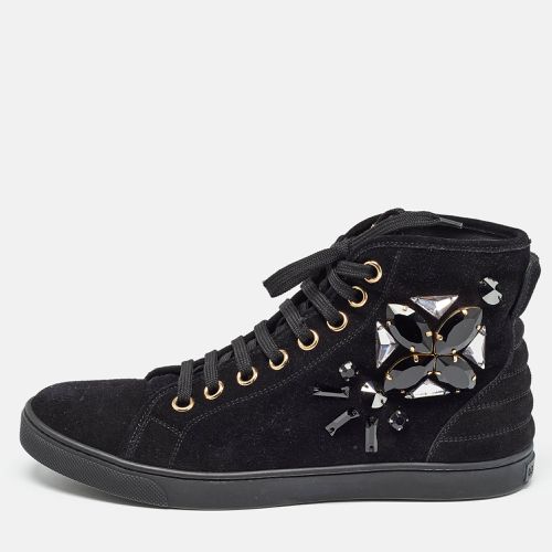 Louis Vuitton Black Suede Crystal Embellished High Top Sneakers Size 38 - Louis Vuitton - Modalova