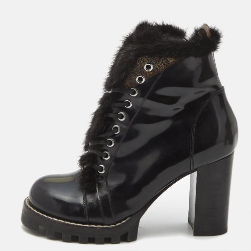 Louis Vuitton Black Patent and Fur Star Trail Ankle Boots Size 39 - Louis Vuitton - Modalova