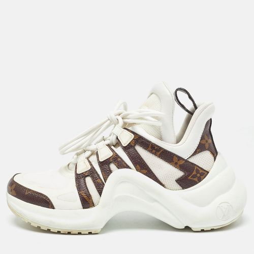 Louis Vuitton White/Brown Monogram Canvas and Mesh Archlight Low Top Sneakers Size 37 - Louis Vuitton - Modalova