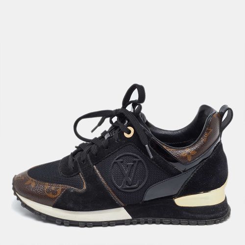 Louis Vuitton Brown/Black Mesh and Monogram Canvas Run Away Low Top Sneakers Size 36 - Louis Vuitton - Modalova