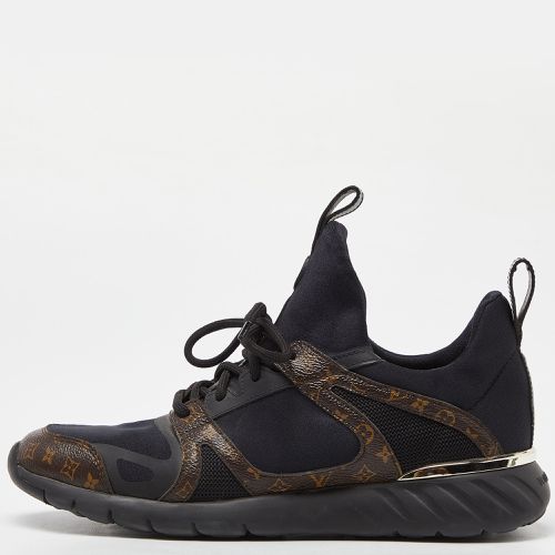 Louis Vuitton Black/Brown Fabric and Monogram Canvas Low Top Sneakers Size 38 - Louis Vuitton - Modalova