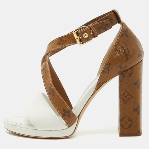 White/ Monogram Canvas and Leather Matchmake Sandals Size 40 - Louis Vuitton - Modalova