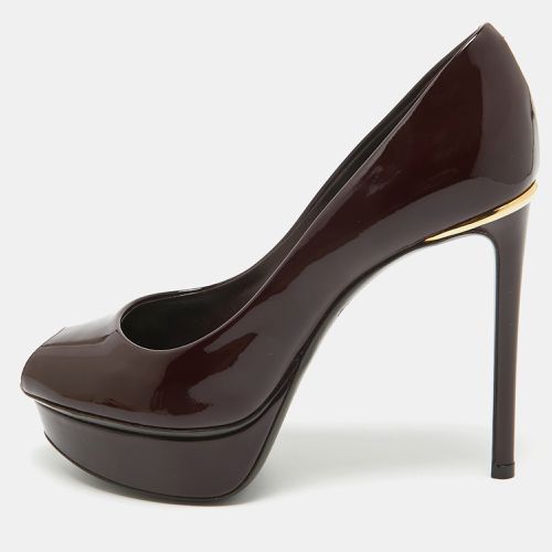 Louis Vuitton Burgundy Patent Leather Eyeline Peep Toe Pumps Size 34 - Louis Vuitton - Modalova