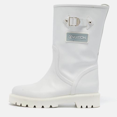 Louis Vuitton White Leather Territory Flat High Boots Size 39 - Louis Vuitton - Modalova