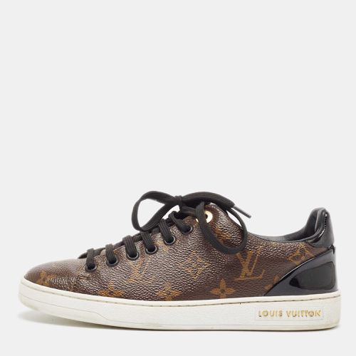 Louis Vuitton Brown/Black Monogram Canvas and Patent Frontrow Sneakers Size 35 - Louis Vuitton - Modalova