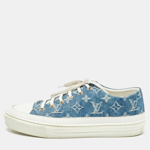 Louis Vuitton Navy Blue Denim and Leather Stellar Sneakers Size 40 - Louis Vuitton - Modalova