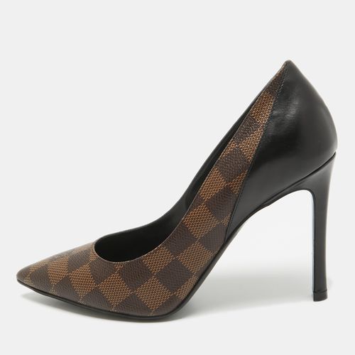 Louis Vuitton Brown Coated Canvas and Leather Chérie Pointed Toe Pumps 35 - Louis Vuitton - Modalova