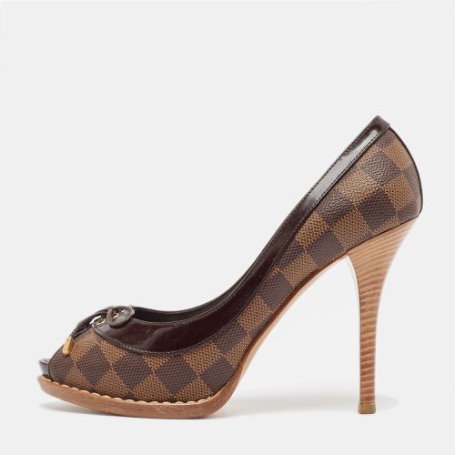 Louis Vuitton Brown Damier Ebene Canvas Palm Beach Pumps Size 37 - Louis Vuitton - Modalova