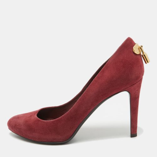 Louis Vuitton Red Suede Lock It Pumps Size 37 - Louis Vuitton - Modalova