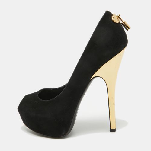 Louis Vuitton Black Suede Oh Really! Peep Toe Pumps Size 36 - Louis Vuitton - Modalova