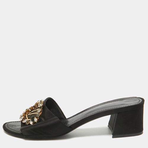 Louis Vuitton Black Satin Madeleine Slide Sandals Size 39 - Louis Vuitton - Modalova