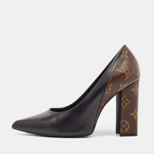 Louis Vuitton Black/Brown Leather and Monogram Canvas Pointed Toe Pumps Size 35.5 - Louis Vuitton - Modalova