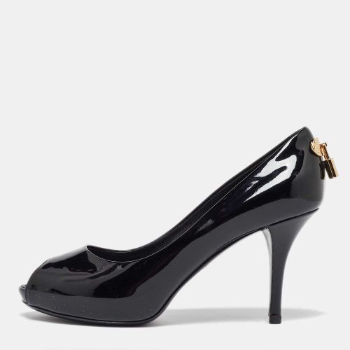 Louis Vuitton Black Patent Leather Oh Really! Peep Toe Pumps 37 - Louis Vuitton - Modalova