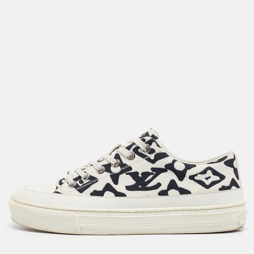 X Urs Fischer /Black Canvas and Leather Low Top Sneakers Size 35 - Louis Vuitton - Modalova