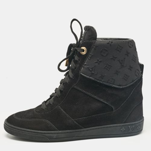 Louis Vuitton Black Neoprene and Suede Wedge Sneakers Size 38 - Louis Vuitton - Modalova