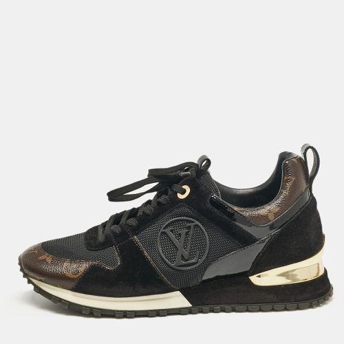 Louis Vuitton Black/Brown Monogram Coated Canvas and Mesh Run Away Low Top Sneakers Size 38 - Louis Vuitton - Modalova