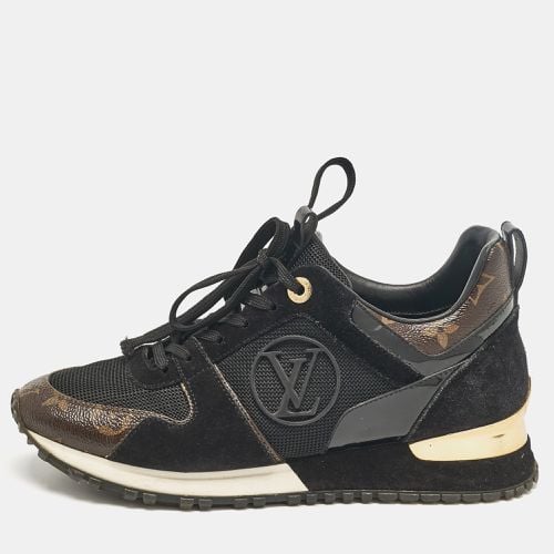 Louis Vuitton Black/Brown Canvas and Suede Run Away Low Top Sneakers Size 36.5 - Louis Vuitton - Modalova