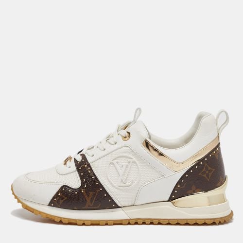 Louis Vuitton White/Brown Monogram Canvas and Leather Run Away Low Top Sneakers Size 40 - Louis Vuitton - Modalova