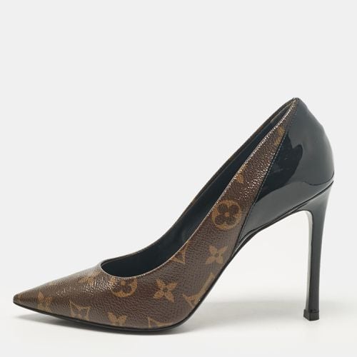 Louis Vuitton Black Monogram Canvas and Patent Leather Chérie Pumps Size 37.5 - Louis Vuitton - Modalova