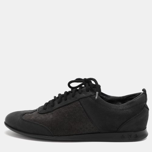 Louis Vuitton Black Monogram Satin and Suede Low Top Sneakers Size 37.5 - Louis Vuitton - Modalova