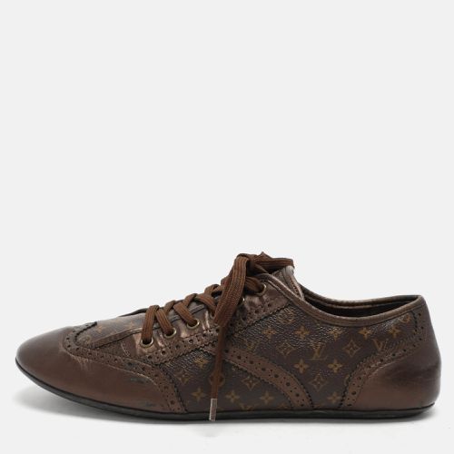 Monogram Canvas and Leather Low Top Sneakers Size 40.5 - Louis Vuitton - Modalova