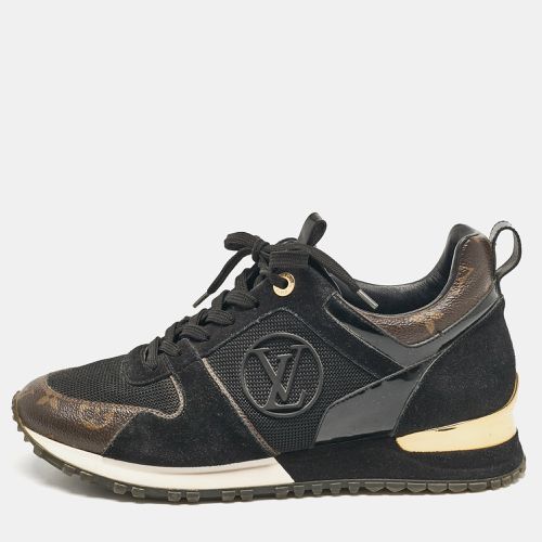 Louis Vuitton Brown/Black Monogram Canvas and Mesh Run Away Sneakers Size 38.5 - Louis Vuitton - Modalova