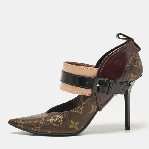 Louis Vuitton Brown Monogram Canvas and Leather Pointed Toe Pumps Size 38 - Louis Vuitton - Modalova