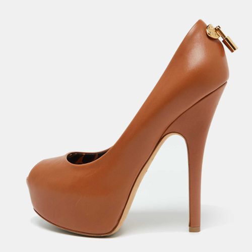 Louis Vuitton Tan Leather Oh Really! Peep Toe Platform Pumps Size 36 - Louis Vuitton - Modalova