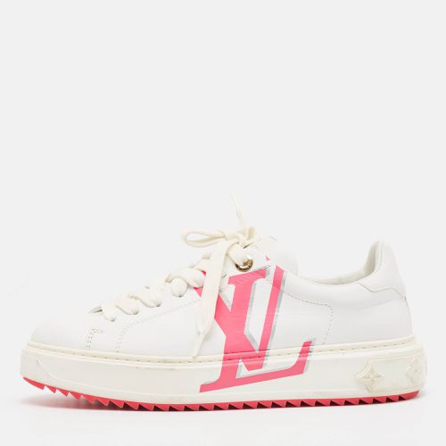 Louis Vuitton White Leather Time Out Lace Up Sneakers Size 38.5 - Louis Vuitton - Modalova