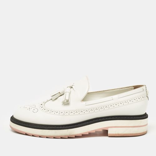 Louis Vuitton White Leather Tassel Brogue Slip On Loafers Size 37.5 - Louis Vuitton - Modalova