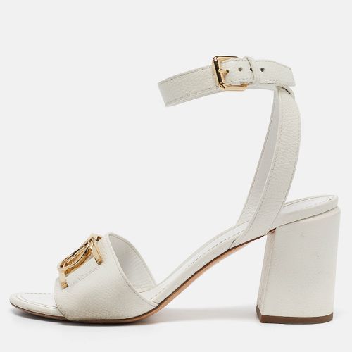 Louis Vuitton White Leather Ankle Strap Sandals Size 41 - Louis Vuitton - Modalova