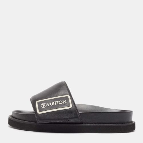 Louis Vuitton Black Leather Sunset Slide Sandals Size 37 - Louis Vuitton - Modalova