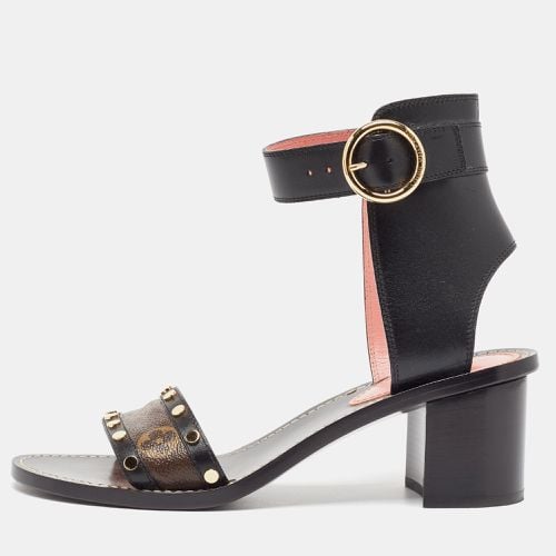 Louis Vuitton Black Canvas and Leather Passenger Ankle Strap Sandals 41 - Louis Vuitton - Modalova