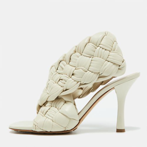 Bottega Veneta Off White Intrecciato Leather Board Slingback Sandals Size 40 - Louis Vuitton - Modalova