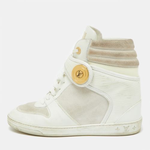 Louis Vuitton White Epi Leather and Suede Postmark Wedge Sneakers Size 39 - Louis Vuitton - Modalova