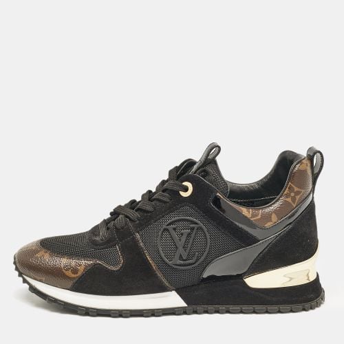 Louis Vuitton Black/Brown Mesh and Monogram Canvas Run Away Sneakers Size 38 - Louis Vuitton - Modalova