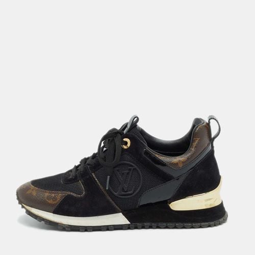 Louis Vuitton Black/Brown Mesh and Monogram Canvas Run Away Sneakers Size 36 - Louis Vuitton - Modalova