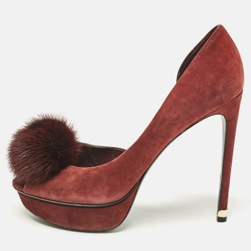 Suede and Mink Fur D'orsay Platform Pumps Size 37.5 - Louis Vuitton - Modalova