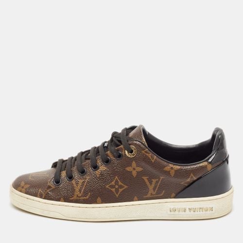 Louis Vuitton Brown/Black Monogram Canvas and Patent Leather Frontrow Sneakers Size 36 - Louis Vuitton - Modalova